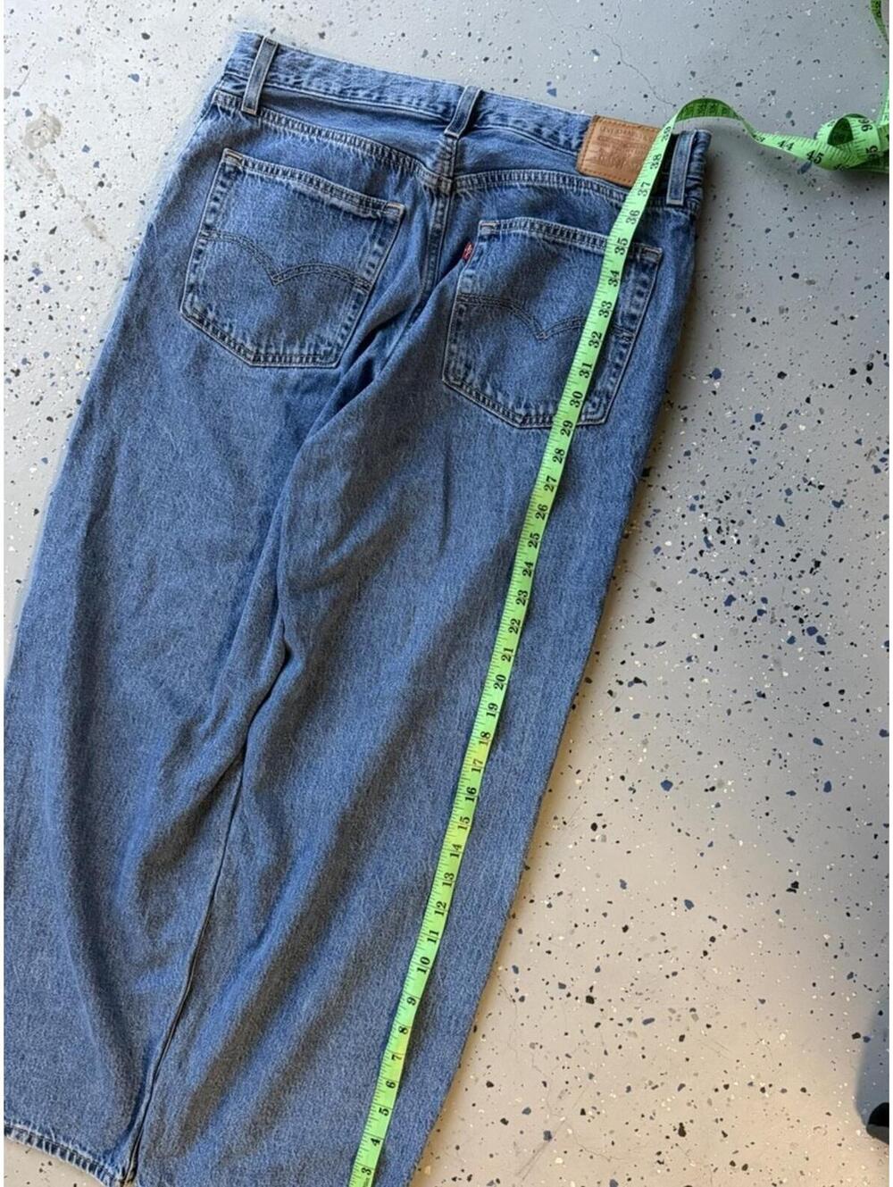 Levi's Baggy Dad Fit Wide-Leg Women's Blue Denim Jeans Cotton Medium Wash - Picture 3 of 4